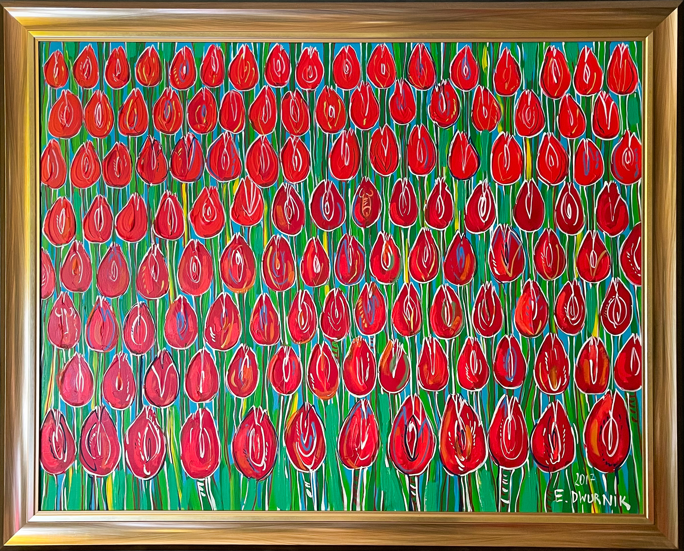 Red tulips 0