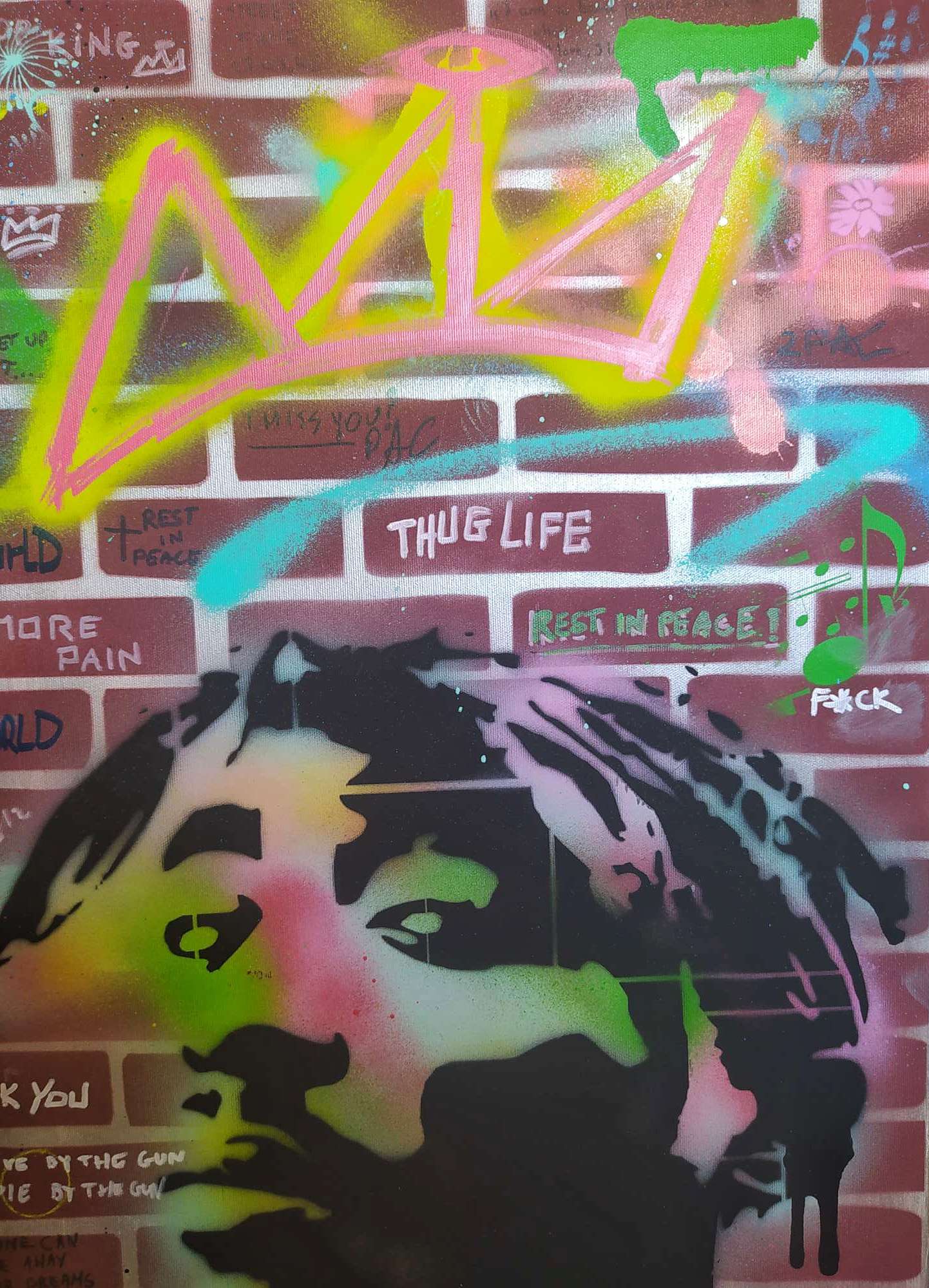 'Tupac Shakur Thug Life Mural' 4