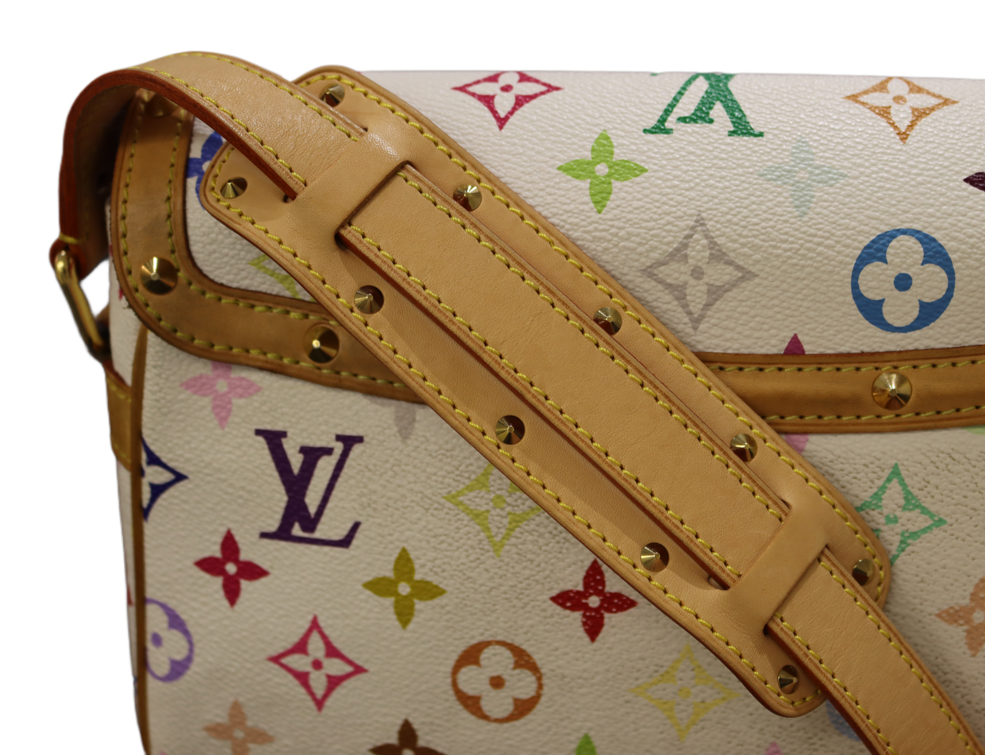 Louis Vuitton Sologne Handbag Monogram Multicolore White 1