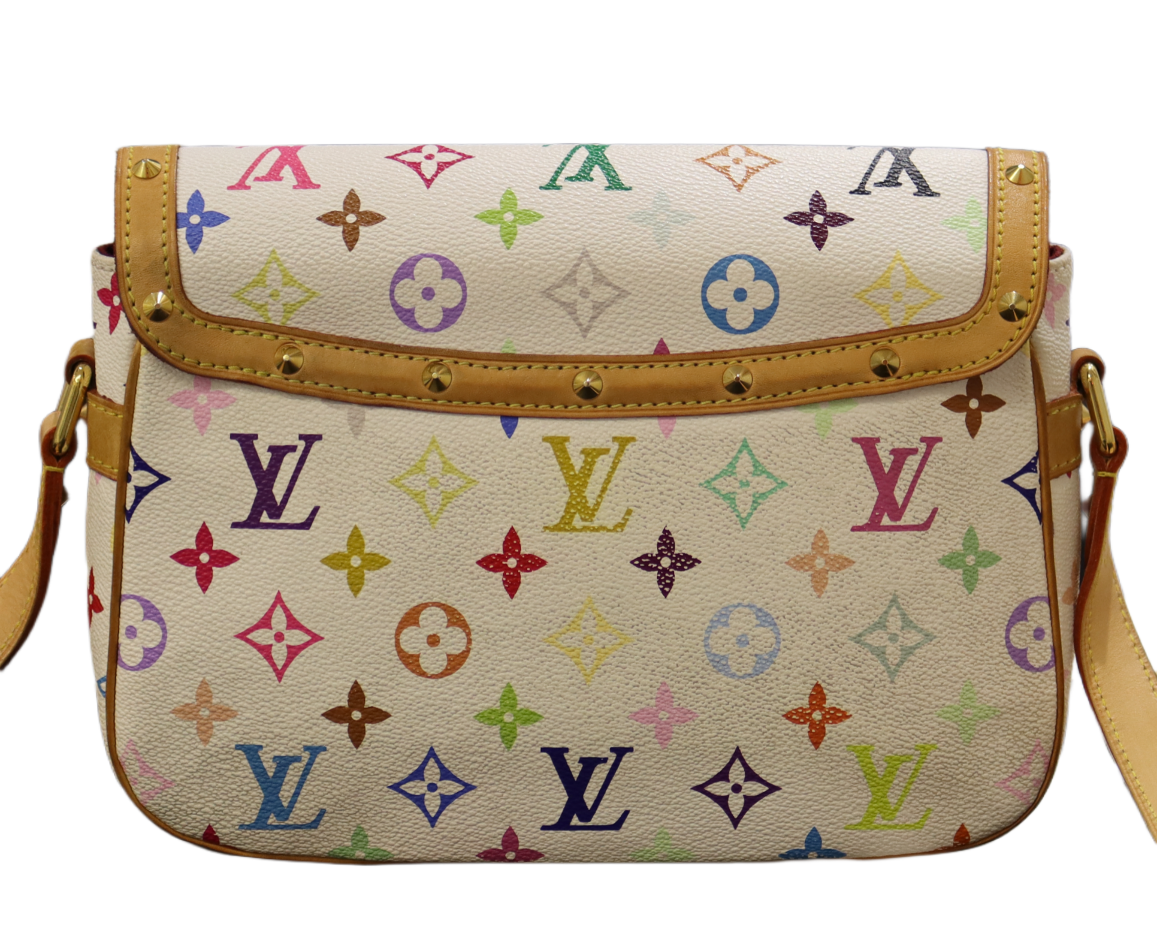 Louis Vuitton Sologne Handbag Monogram Multicolore White 2