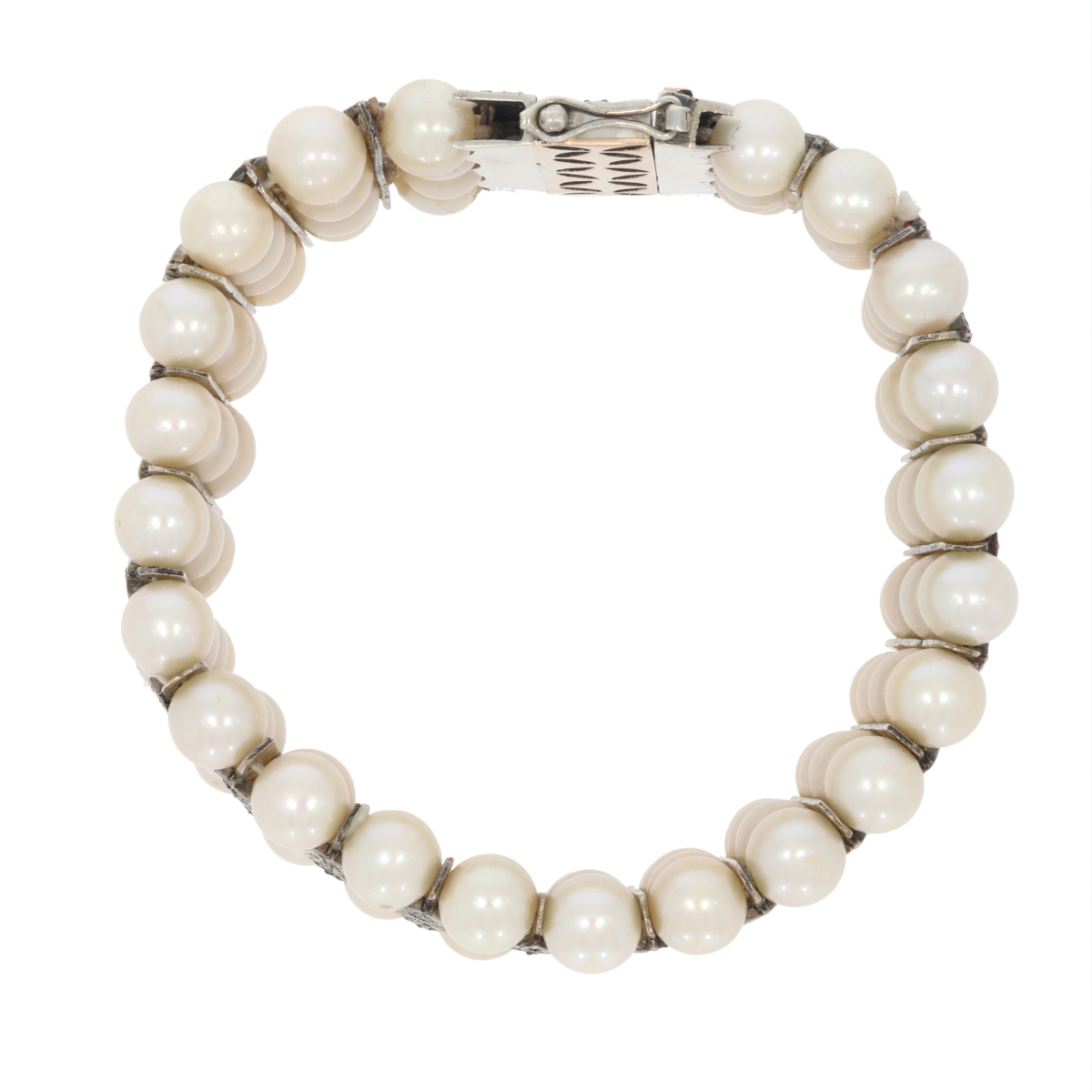 Bracelet with pearls and diamonds 0