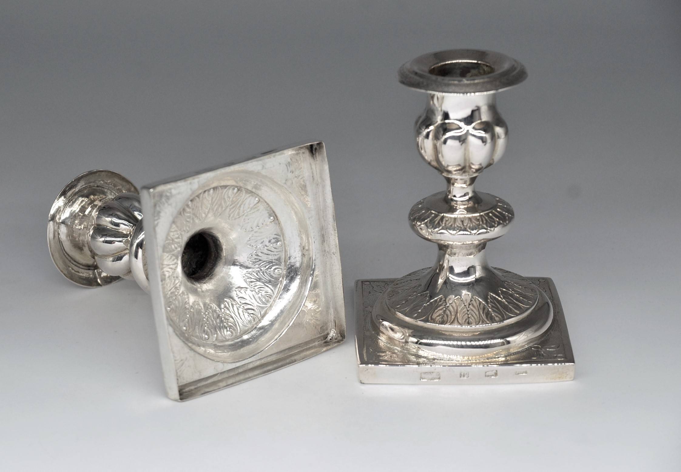 Pair of silver candlesticks 3
