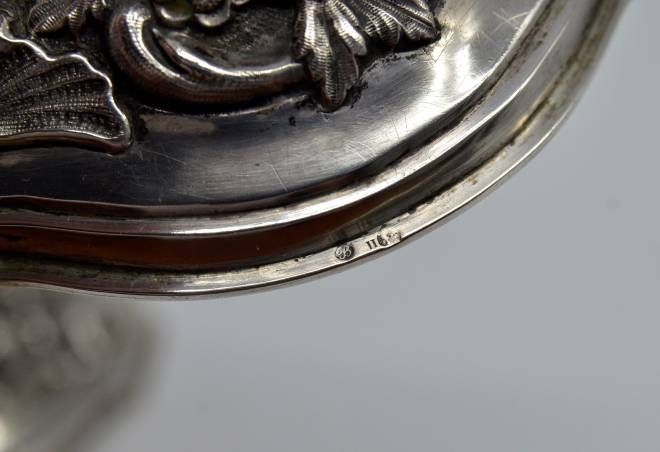 A pair of silver candlesticks 4