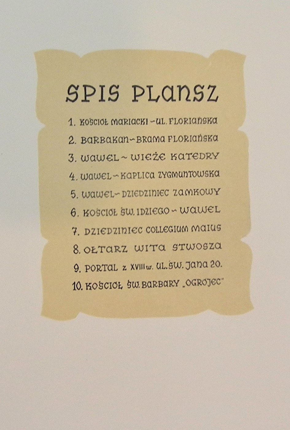 Cracow – portfolio of 10 woodcuts 3