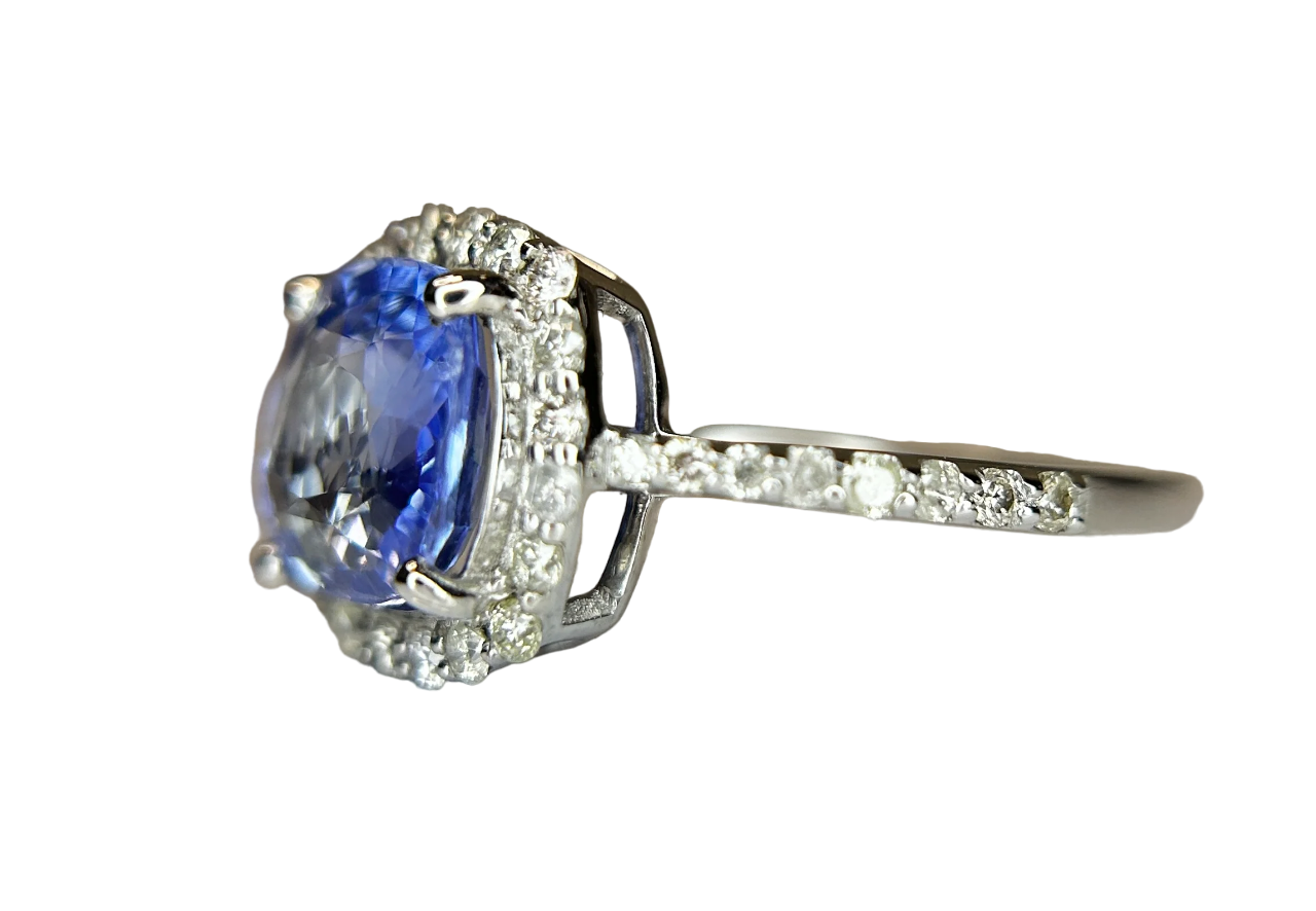 Ceylon Sapphire Ring Cornflour Blue 3