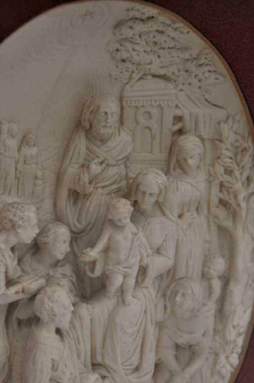 Adoration of the 3 kings, biscuit relief 3