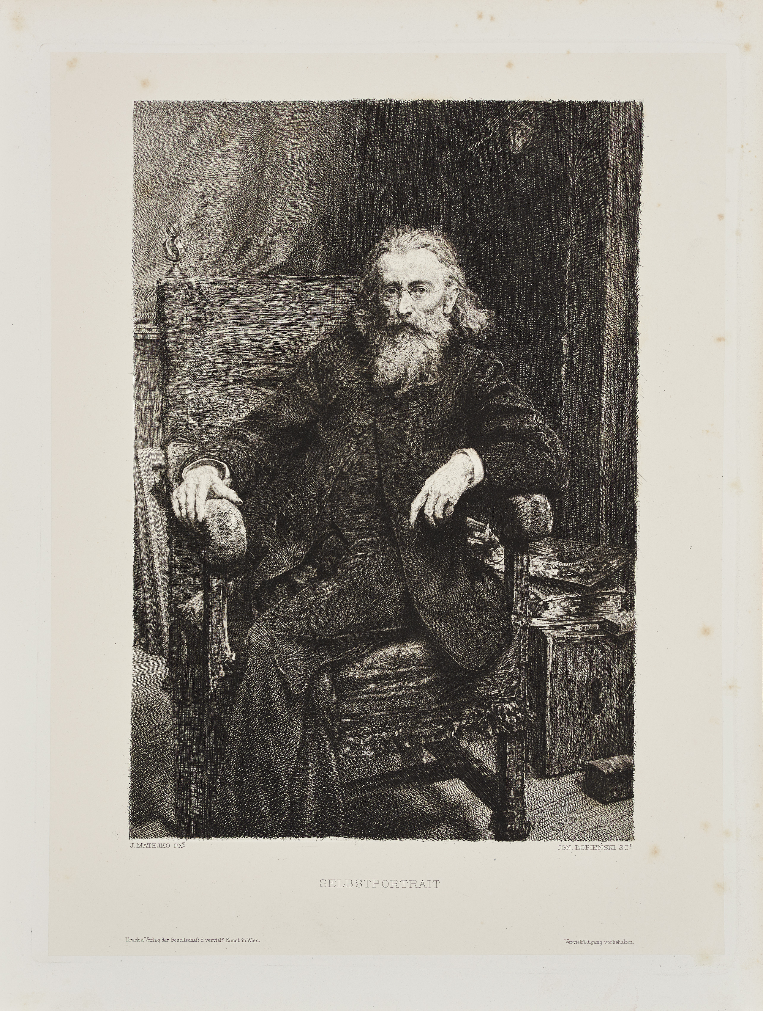 Portrait of Jan Matejko after 'Autoportrait' by Jan Matejko