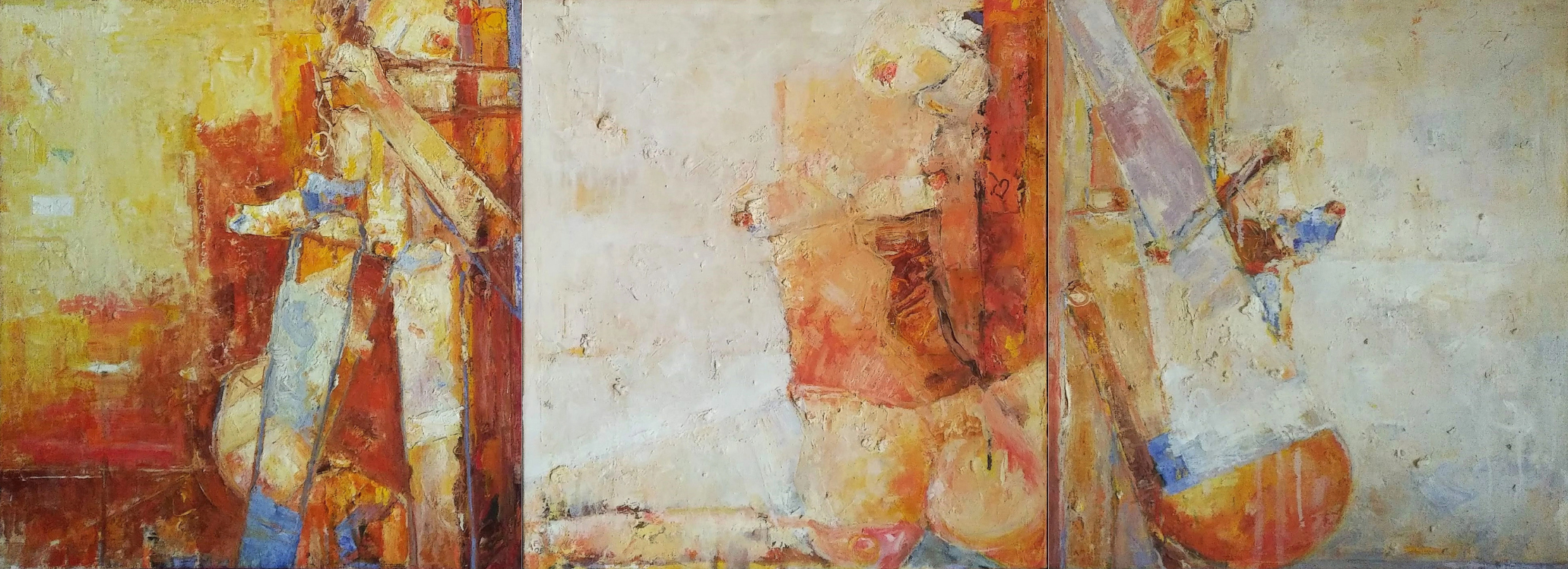 Tryptyk obrazów: "La femme provocative", "Melancholy", "La femme melancholy"