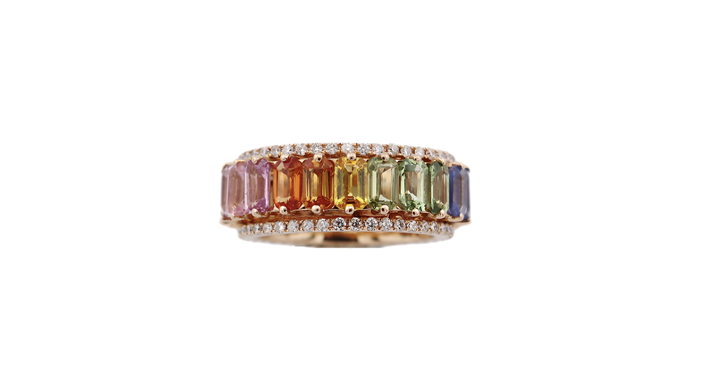 Sapphires and diamonds ring