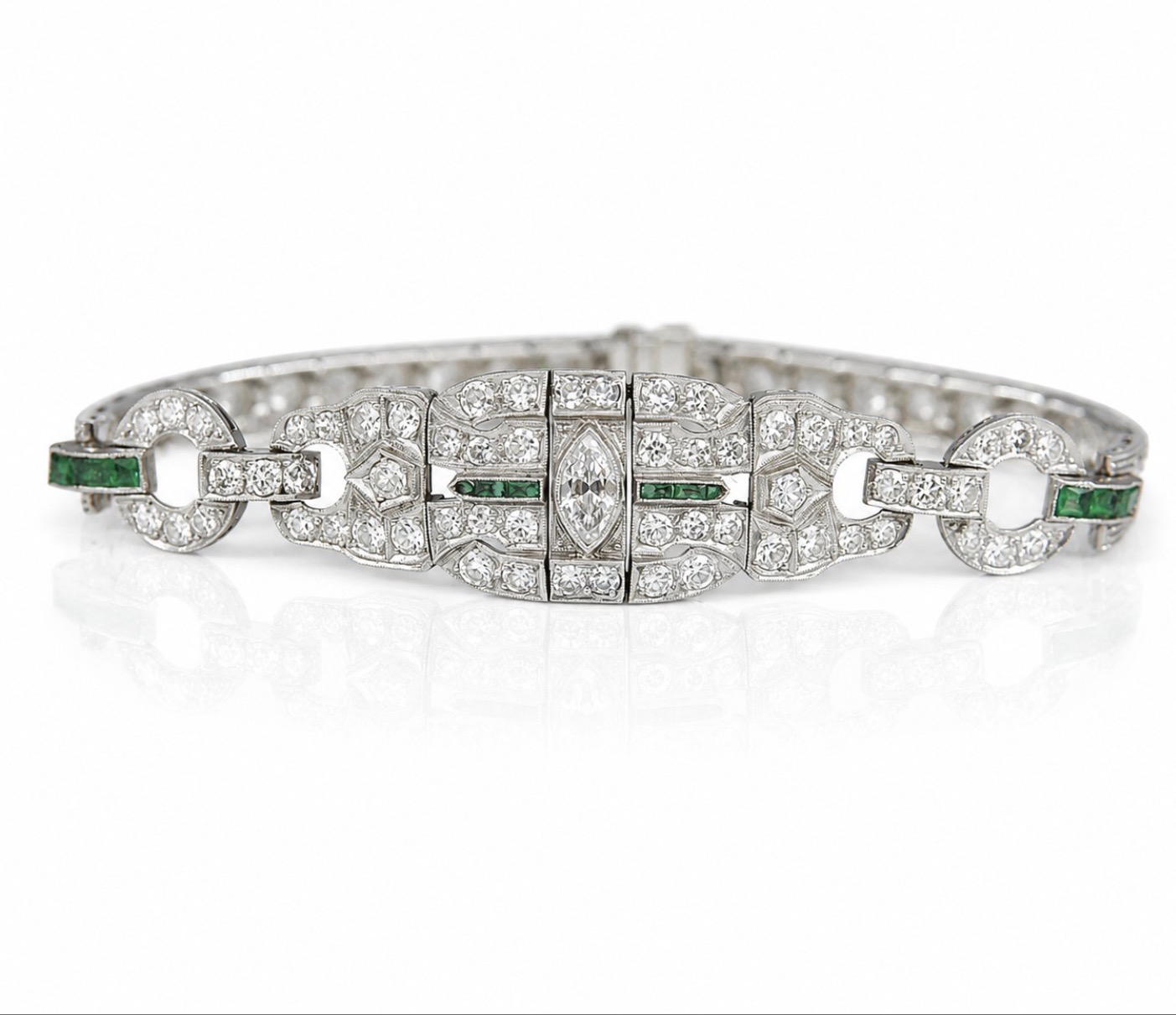 Diamentowa bransoleta w stylu Art Deco