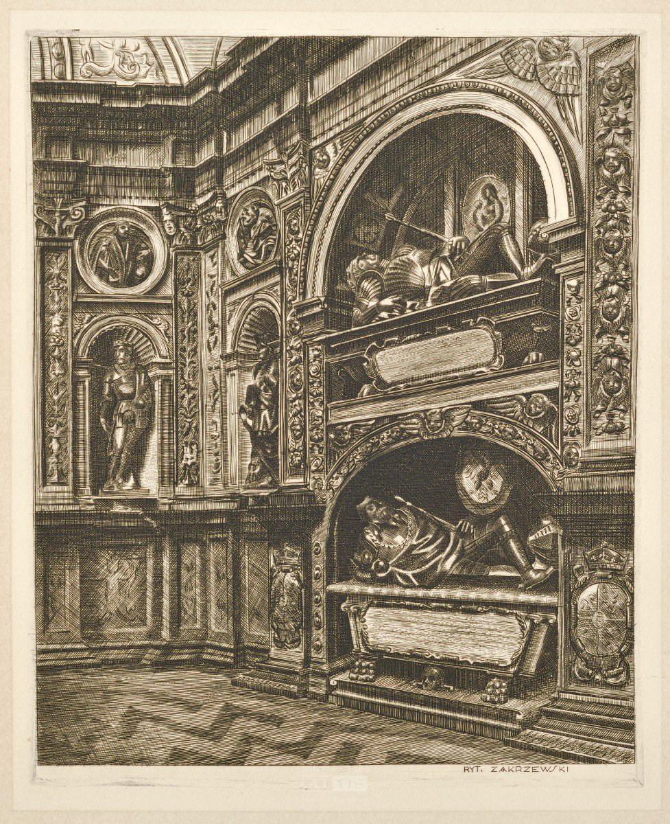 'Interior of Sigismund's Chapel' from the series 'Cracow's Monuments'