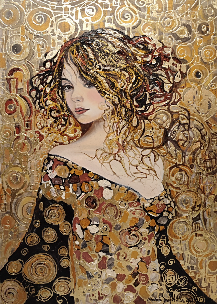 'Ethereal Symphony of Golden Elegance' from the series 'Klimt's Ladies'