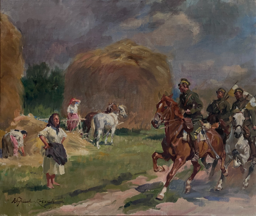 Scena polowa z kawalerią