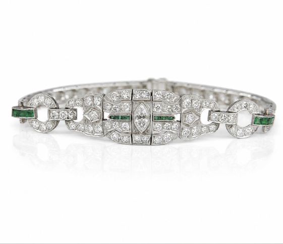 Diamentowa bransoleta w stylu Art Deco