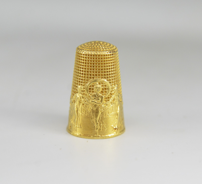 Thimble decorated with a procession of Graces