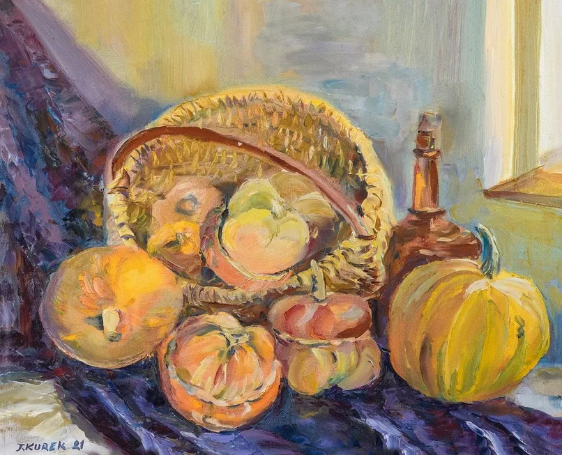 Still life with pumpkins