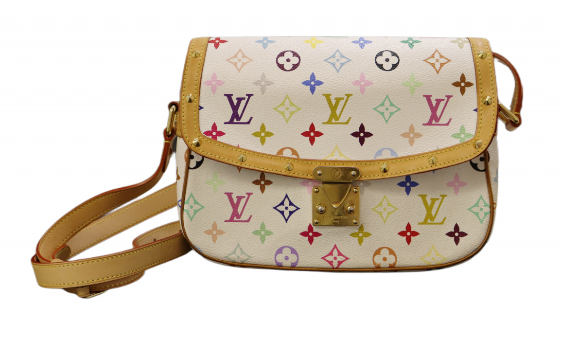 Louis Vuitton Sologne Handbag Monogram Multicolore White
