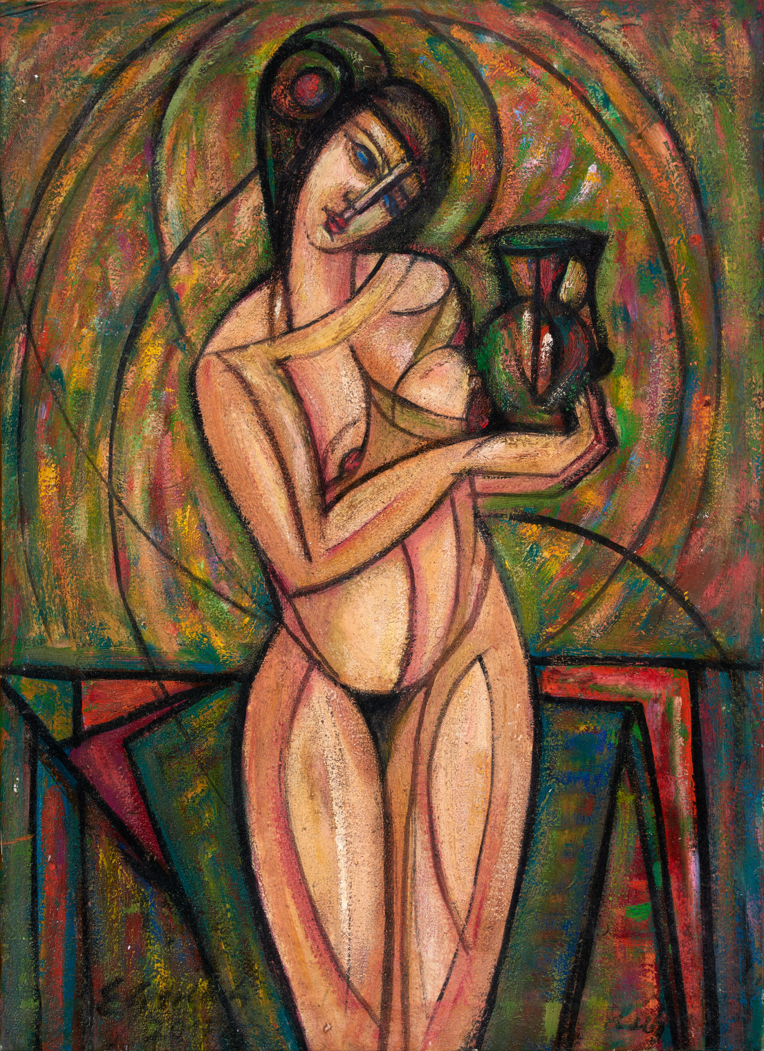 'Carrying a Jug – Nude'